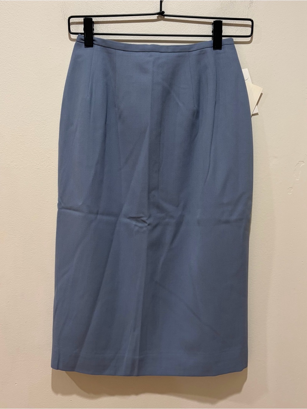 NWT Austin Reed Janise Wool Smoke Blue Knee Length Pencil Skirt - Women’s Size 4
